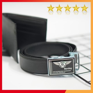 [BH 6Tháng] [Logo-Bentley] Combo Bóp/Ví + Thắt lưng nam chất da cao cấp ( quà tặng nam giới )