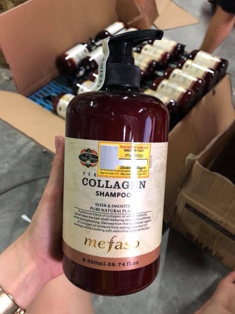 Cặp gội xả MEFASO collagen tem vàng chính hãng