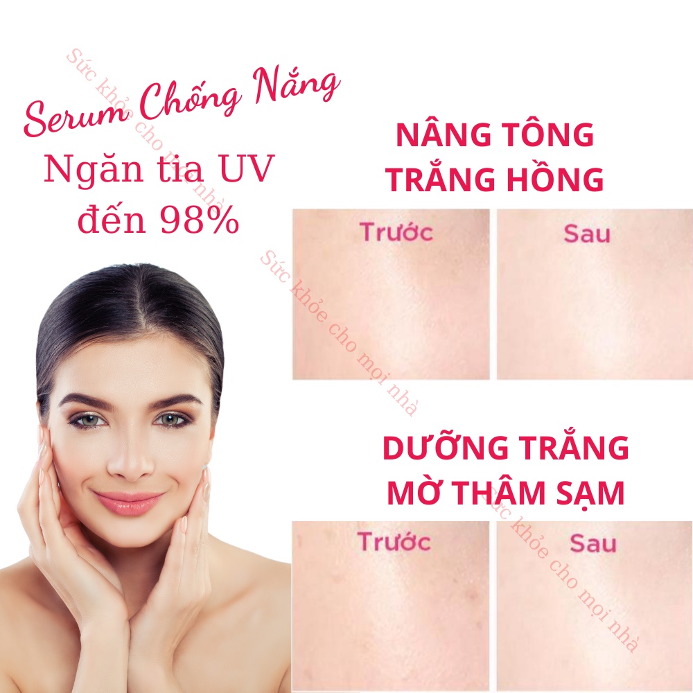 Senka White Beauty Serum In CC. Serum chống nắng 3 trong 1 giúp ngăn tia UV nâng tông da trắng hồng SPF 50 PA+ 40g.63862