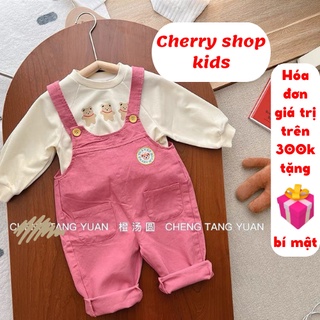 Set bộ bé gái, set yếm thu đông cực xinh cho bé gái từ 1-5 tuổi Cherry Đà Nẵng