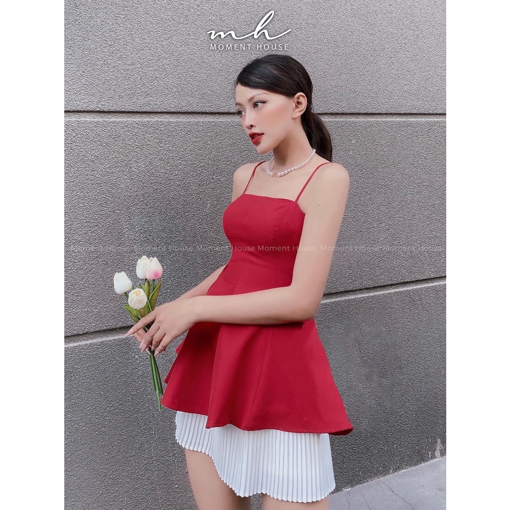 Áo 2 dây PEPLUM - NOEL, Xòe nhiều bao đẹp hàng thiết kế, ko có mút