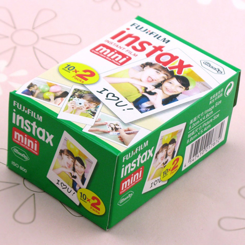 Bộ hộp 2 pack film (20 kiểu) cho máy ảnh Fujifilm Instax Mini (Trắng)