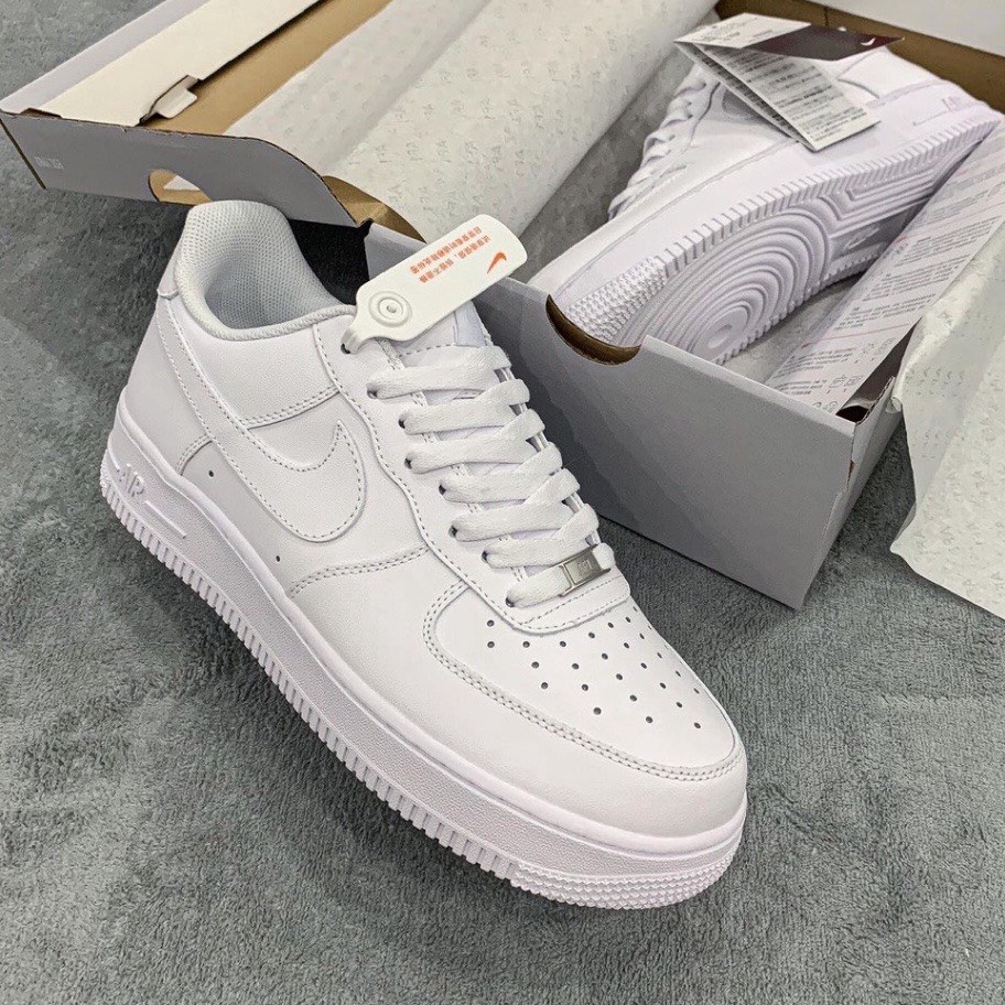 Giày_Nike Air Force 1 All White, Giày Af1 Thể Thao Full Trắng S.Cấp Trung Bản Best Đủ Size 36-44