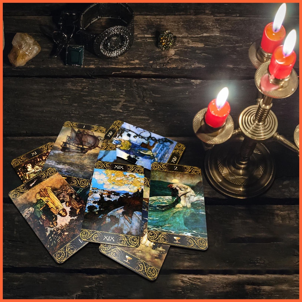 Bộ Bài Tarot Bằng Giấy Hologram Tiếng Anh Độc Đáo