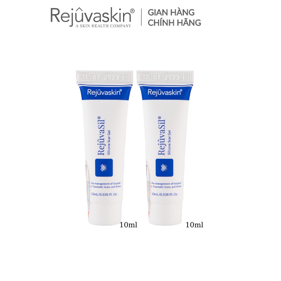 Combo Gel ngăn ngừa sẹo và làm xẹp sẹo lồi, sẹo phì đại REJUVASKIN Rejuvasil 10ml