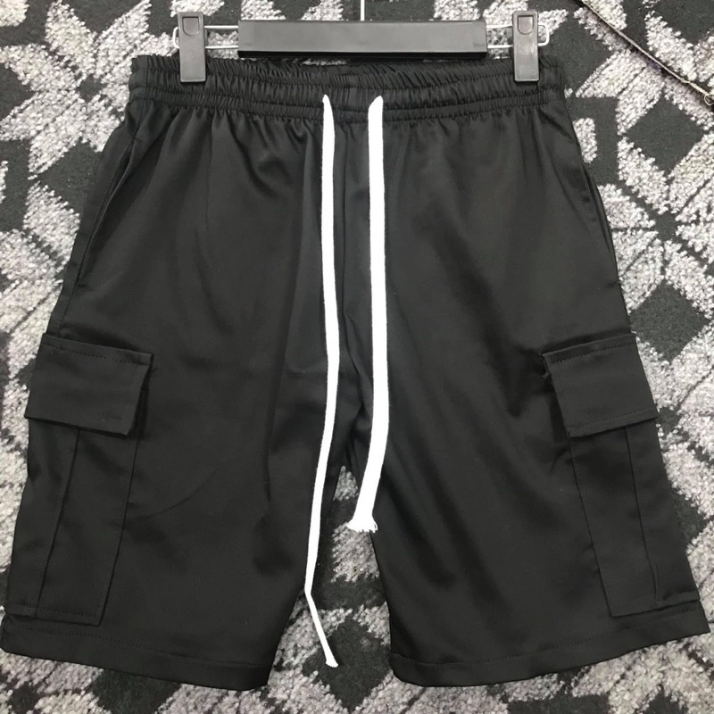 Quần short kaki túi hộp nam nữ phong cách unisex Bigsize