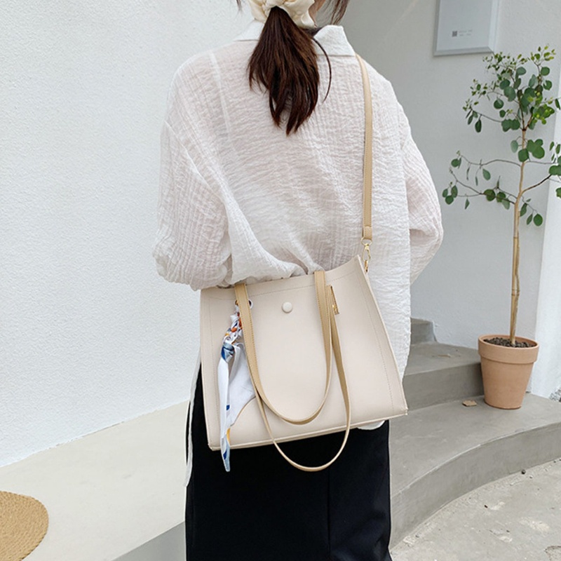 Set 2 Món Túi Xách + Túi Đeo Chéo + Ví Bằng Da PU Thời Trang Cho Nữ