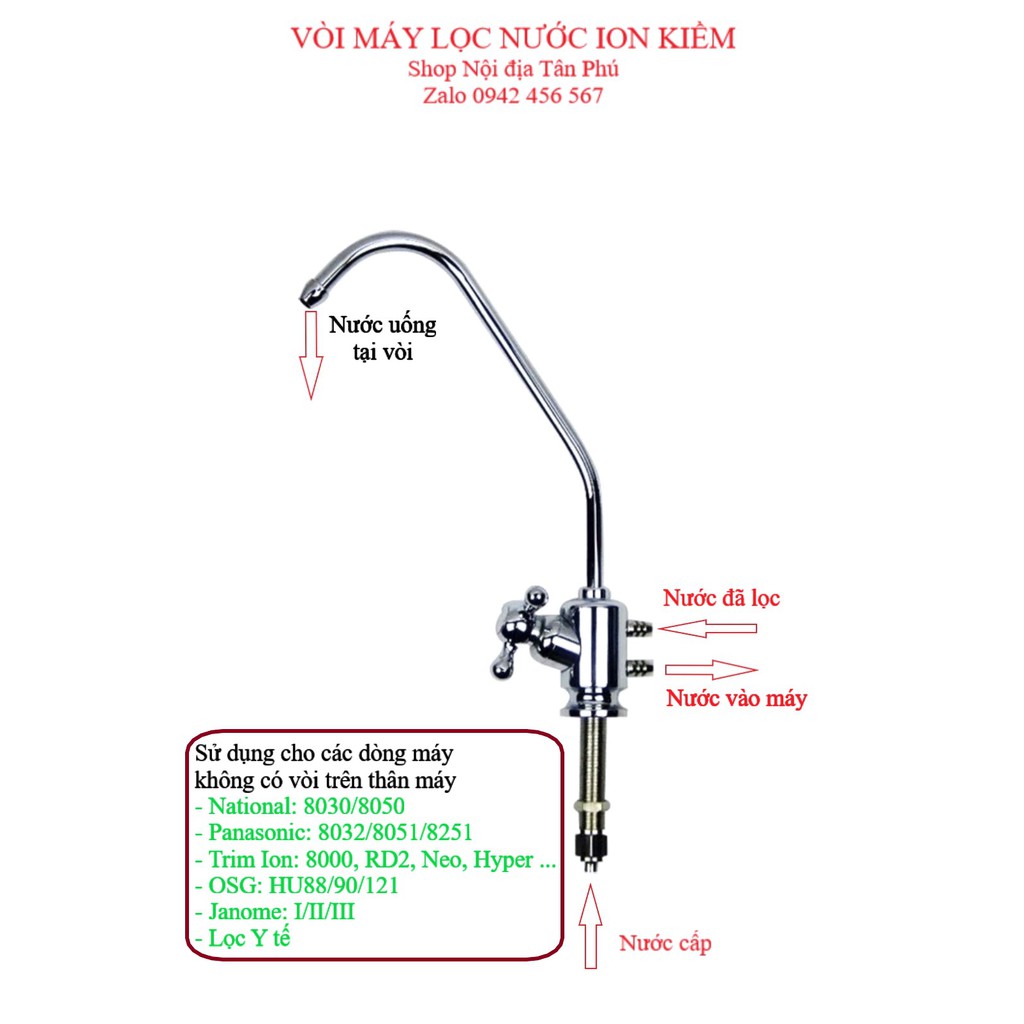Vòi máy lọc nước ion kiềm