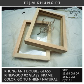 Khung Ảnh Double Glass - Size 13x18 và 15x21 - Khung ảnh gia đình phong cách vintage - Picture Frame - Tiệm Khung PT