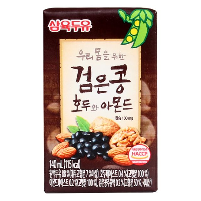 1 thùng 24 hộp Sữa nước đậu đen óc chó hạnh nhân 140ml Hàn quốc