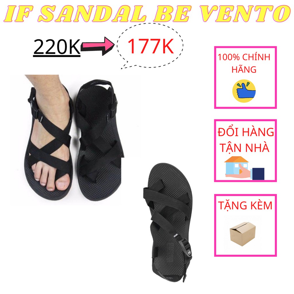 Giày sandal Nam VENTO kiểu xỏ ngón quai dây có thể rút được sao cho vừa bàn chân NV65