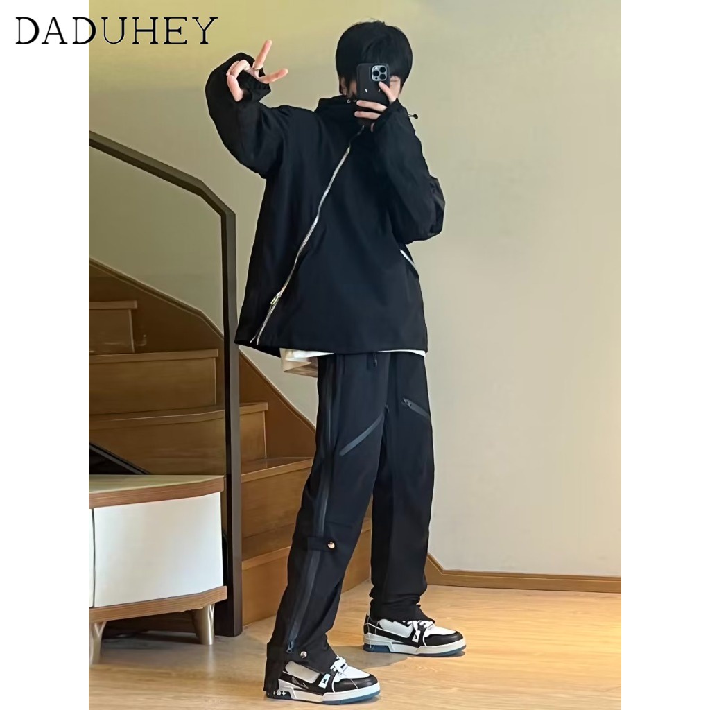 DaDuHey Autumn New Outdoor Street Retro Mechanical Style Overalls Men's and Women's Trendy Casual Fashion Loose Pants