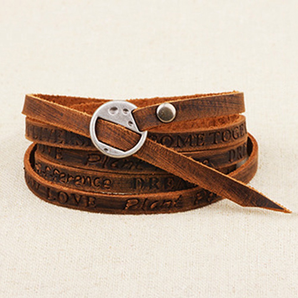 Vòng Tay Giả Da NhiềU LớP Phong CáCh Vintage R33