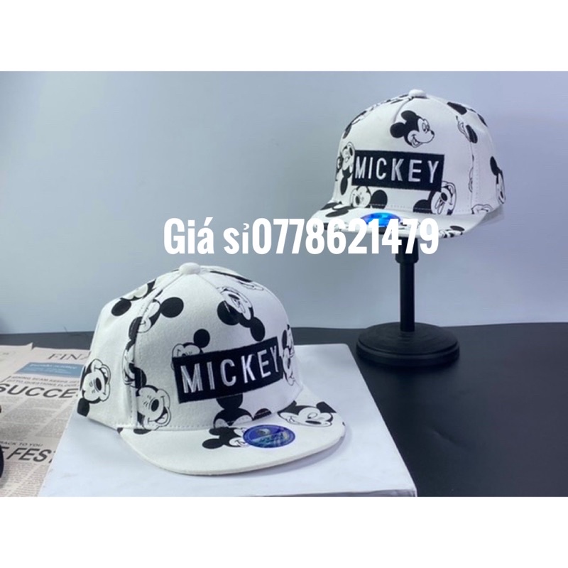 Mũ snapback trẻ em 3 tuổi đến 7 tuổi - nón hiphop mickey bao ngầu cho bé trai