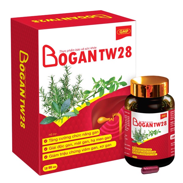 Bogan TW28 - Hỗ trợ giảm các triệu chứng xơ gan, tăng cường chức năng gan (hộp 60 viên)