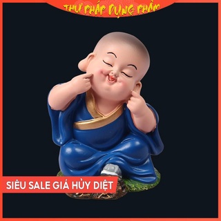 Tượng Tiểu Hòa Thượng An Nhiên Tự Tại