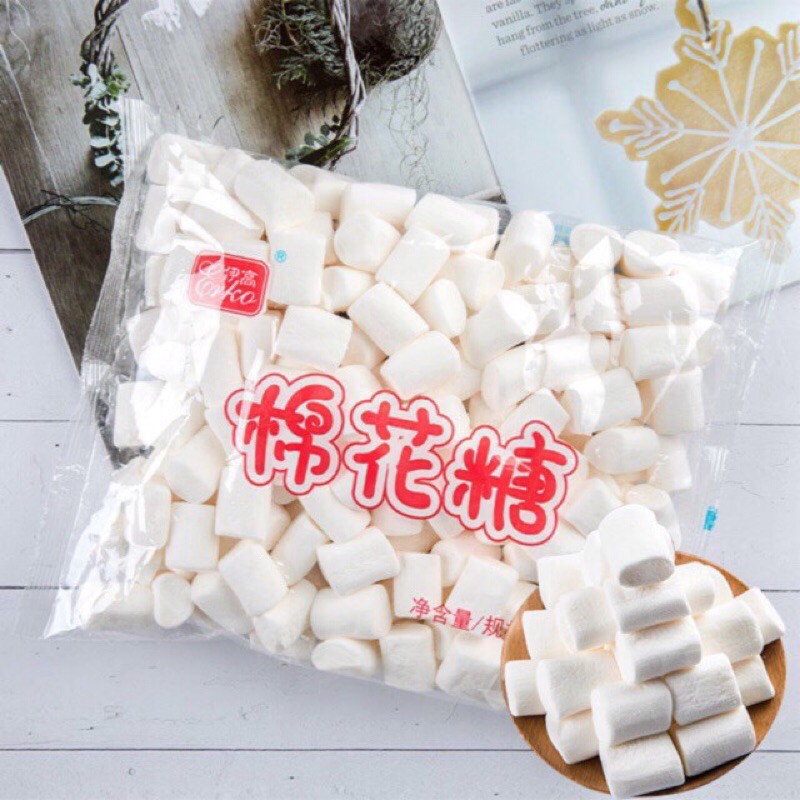 kẹo xốp Marshmallow trắng 500gr làm nougat