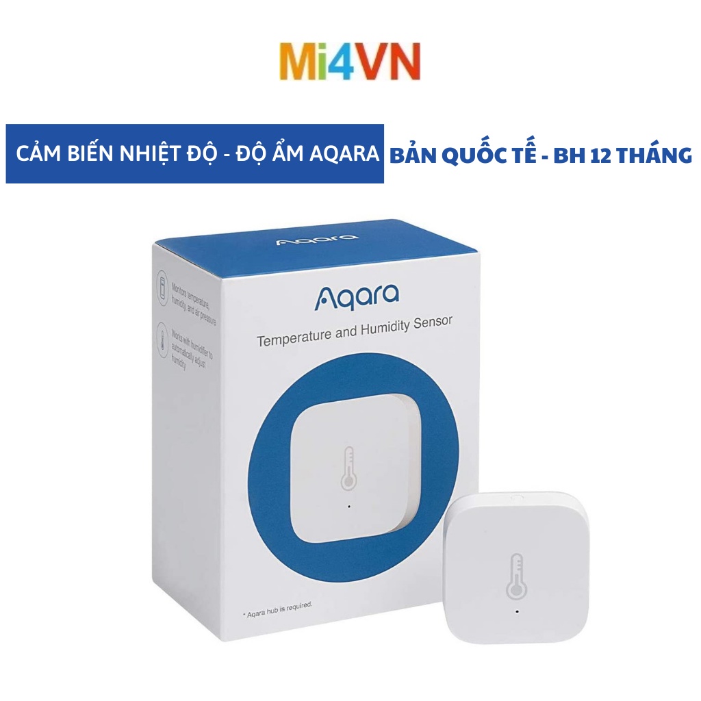 Cảm biến nhiệt độ độ ẩm Xiaomi Aqara (Bản Quốc Tế - 2021) - RTCGQ11LM - Bảo hành 12 tháng