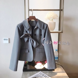 Áo khoác vest đính nơ thiết kế qccc