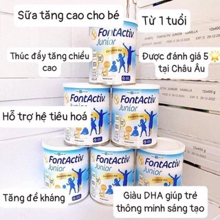 Sữa tăng chiều cao FontActiv Junior 400g cung cấp đầy đủ protein cho trẻ từ 1 tuổi, sữa hàng Đức
