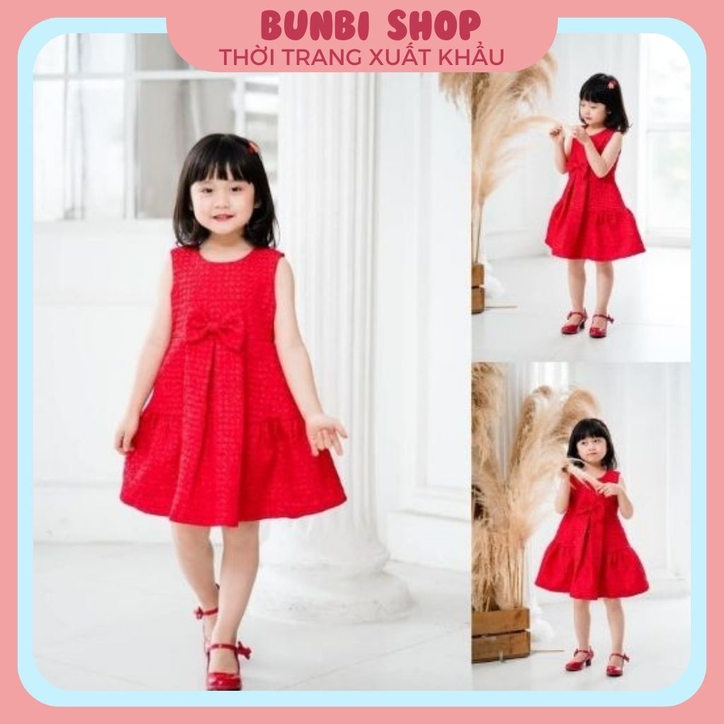 Váy thiết kế cho bé gái, đầm công chúa Jun Withlove chất liệ gấm xốp cao cấp họa tiết cánh hoa bay xịn sò