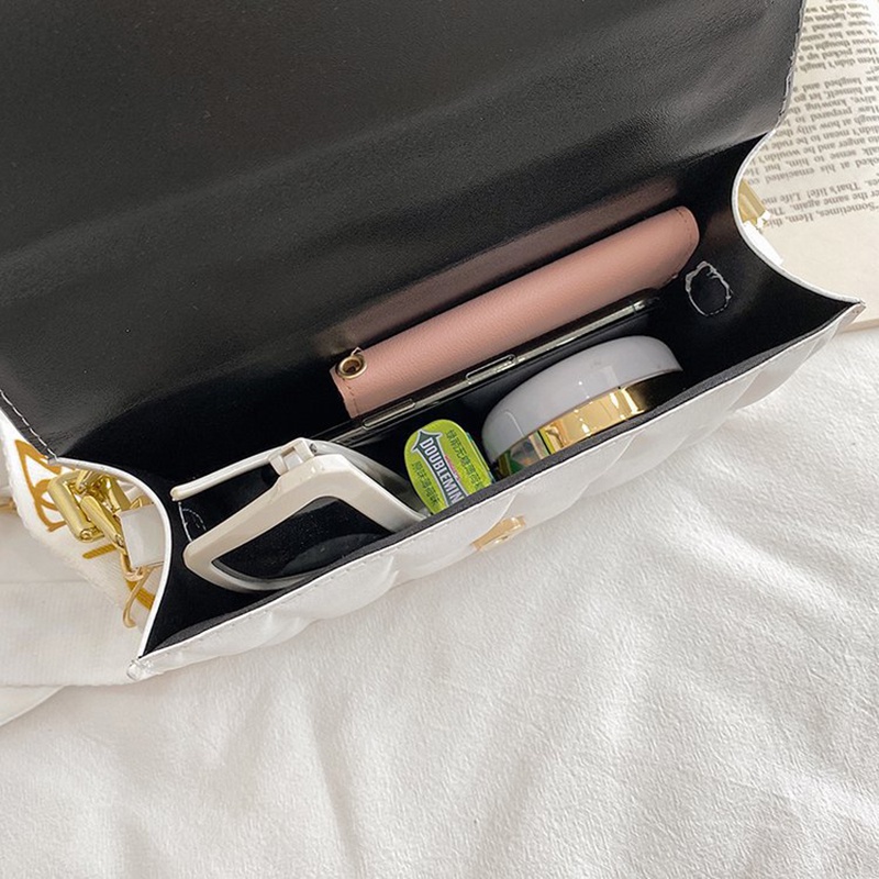 Túi Đeo Vai Dây Xích Bản Rộng In Chữ Phong Cách Hàn Quốc Cho Nữ