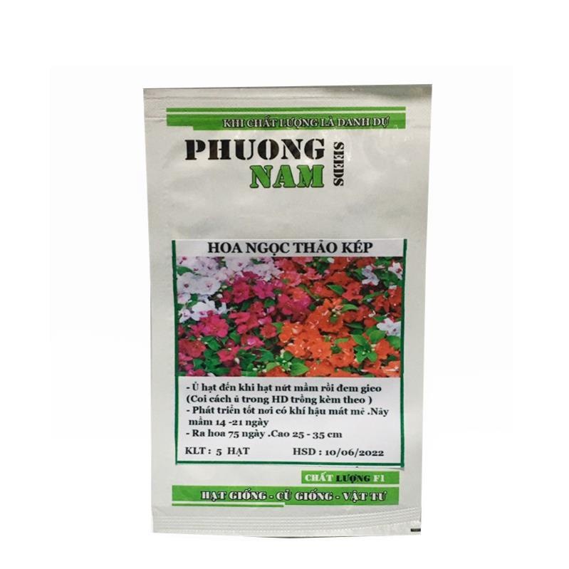 Hạt giống hoa mai địa thảo (ngọc thảo) kép mix nhiều màu 5 hạt