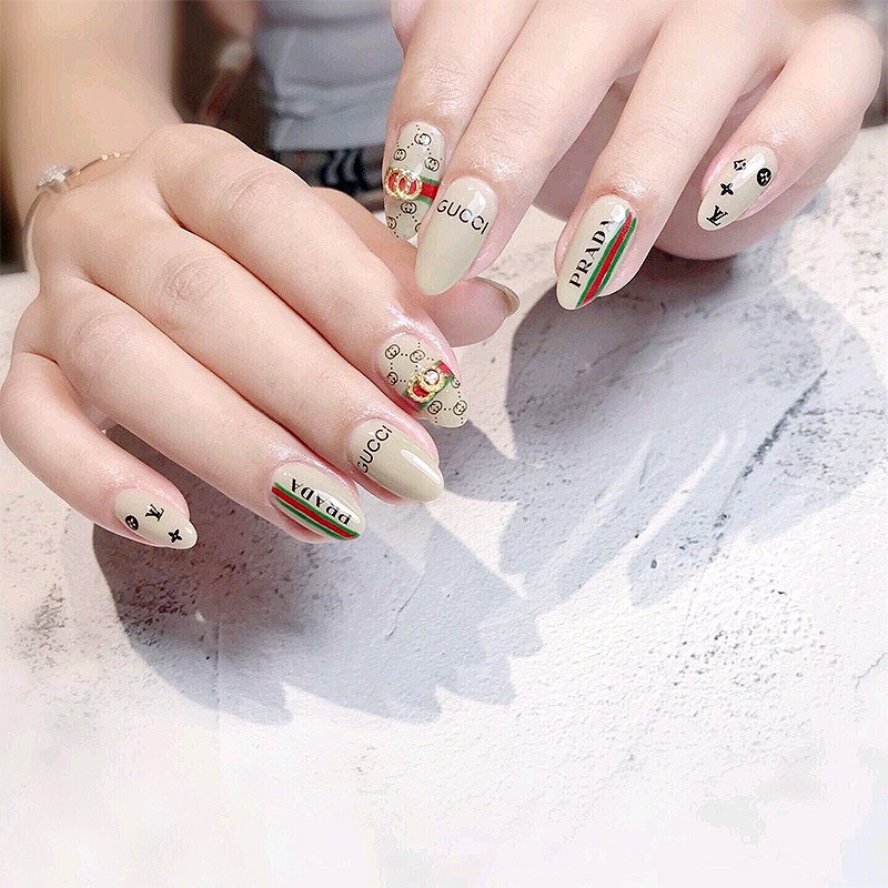 Sticker nail hình dán móng tay hoạt hình logo trang trí móng phụ kiện nail
