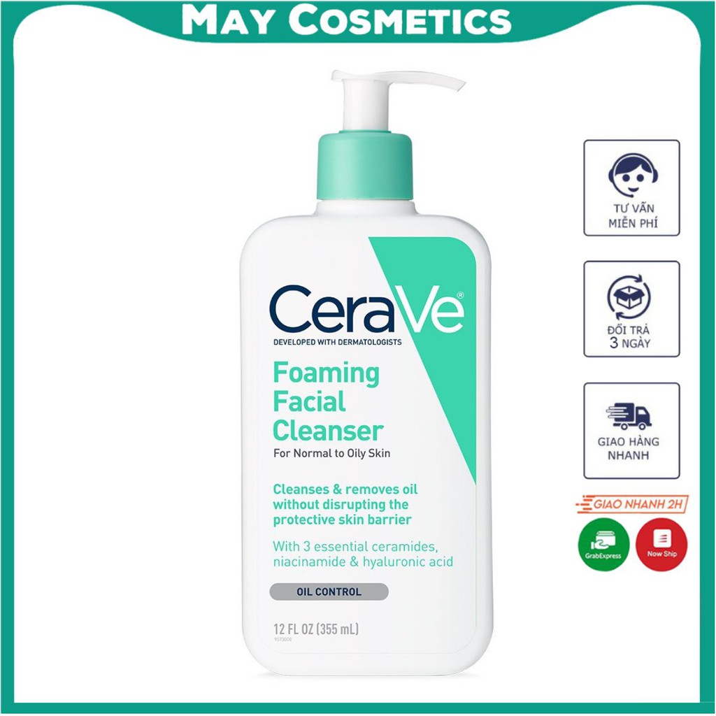 Sữa Rửa Mặt CeraVe Hydrating Cleanser nhẹ nhàng lấy đi bụi bẩn, dầu thừa, tàn dư của lớp make up mà không làm tổn hại da