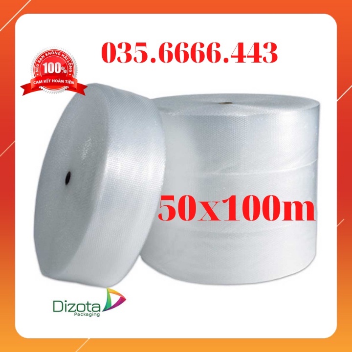 Cuộn Xốp Khí 50cm x 100m) - Màng Xốp Hơi - Xốp Nổ - Gói Hàng - Đóng Bọc Hàng - Chống Sốc Bóng Khí Xốp chống sốc gói hàng