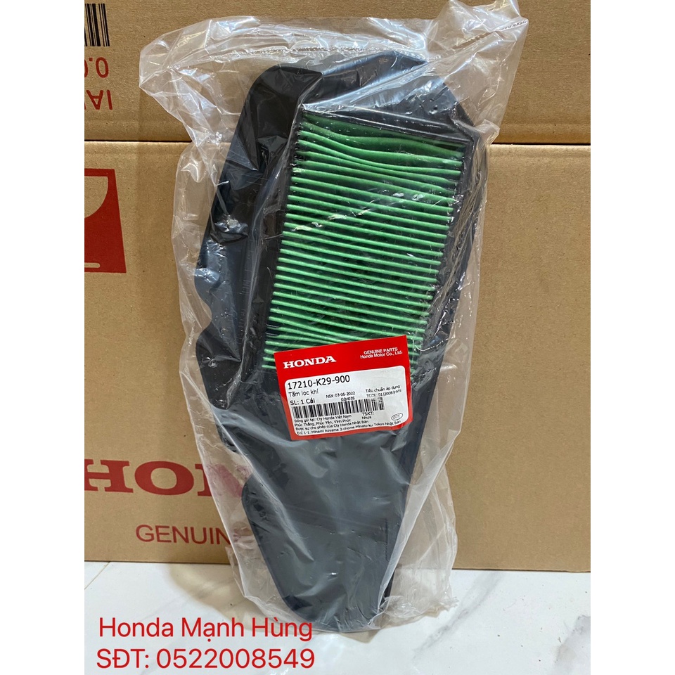 Lọc Gió xe máy SH Mode, Air Blade 125, Air Blade 2020, PCX 2014 Hàng Chính Hãng Honda zin 100%. (17210K29900)