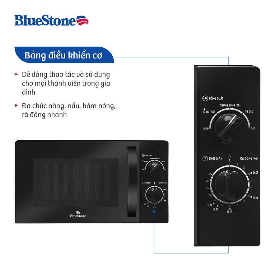 Lò vi sóng Bluestone (Mỹ) BMOB-7709 20 lít (Mới 100% - Bảo hành 24 tháng)