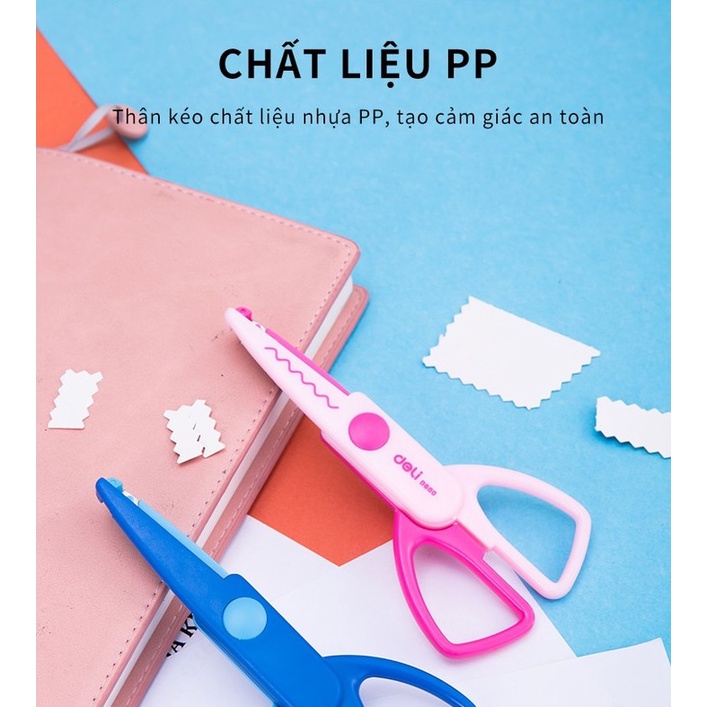 [Lộc's Art Store] Kéo Răng Cưa Deli D60001
