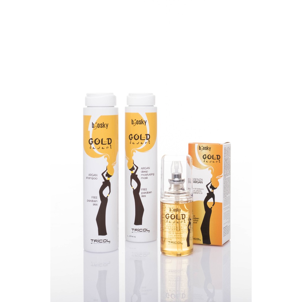 Hàng nhập khẩu của Ý Dầu gội dưỡng ẩm, phục hồi, mềm mượt Argan Gold Desert Shampoo 1000ML BK0014