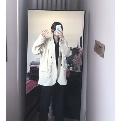 Sẵn Đen,Be S-M (Hàng Đẹp)Ảnh thật 4 hình cuối-HC217.Áo blazer Unisex nam nữ phong cách Harajuku Hàn Quốc | BigBuy360 - bigbuy360.vn