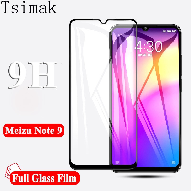 Full Cover Tempered Glass Meizu 16 16XS 16s M8 Lite Note M9 V8 C9 Pro X8 Screen Protector Films