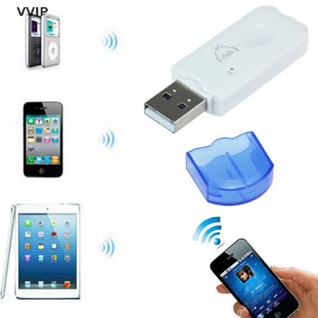 Vvvn USB Bluetooth Stereo Audio Music Wireless Receiver Adapter For Car Home Speaker Jelly