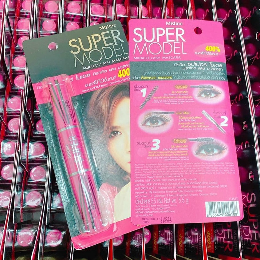 Chuốt Mi Dài Dày Mistine Super Model Miracle Lash Mascara