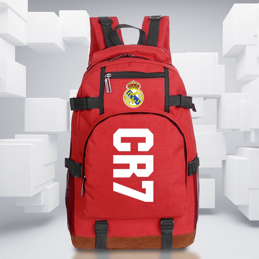 Hàng Có Sẵn-CR7J Rocasi Real Madrid Beckham Bell C Luo Ba Lô Thể Thao Đi Học Cho Nam Sinh Trung Học