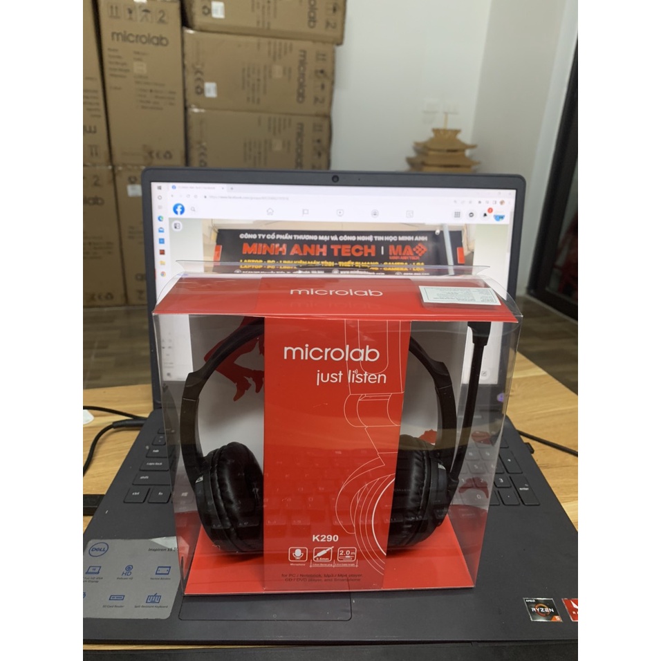 [Hỏa tốc - HN]TAI NGHE MICROLAB K290 (CHỤP ĐẦU CÓ MIC)