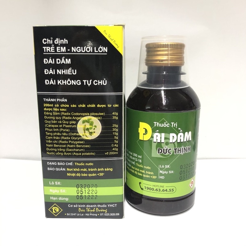 Siro Đái Dầm Đức Thịnh chai 200ml