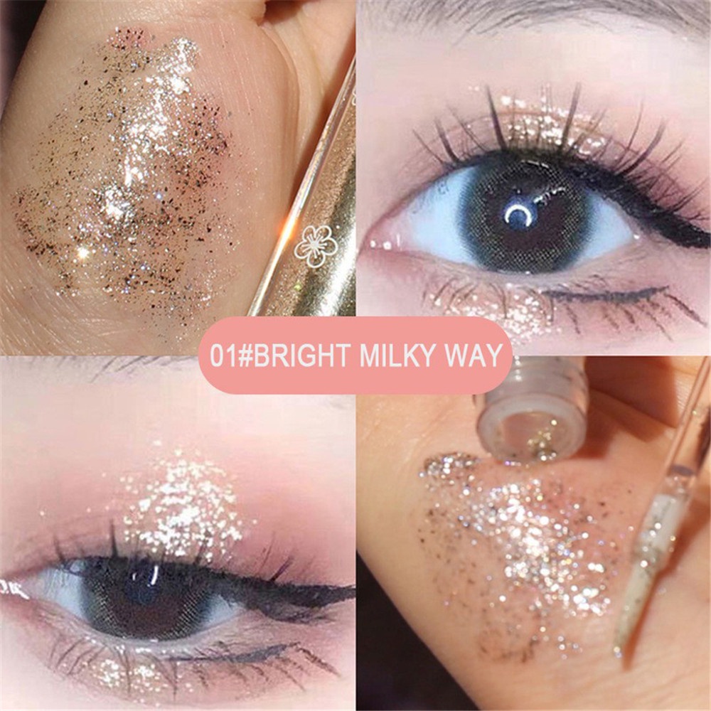 Phấn Mắt Dạng Lỏng Qibest 5 Màu Tùy Chọn Nhanh Khô Tiện Dụng Cho Người Mới Bắt Đầu