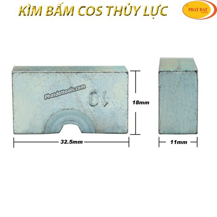 Kìm Bấm Cốt Thủy Lực YQK120, Bấm Cos Dây Điện Từ Hàm Ép Cos 10-120m2