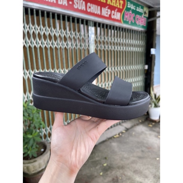 Dép xăng đan nữ Cross đế bằng cao 7 cm Brooklyn hai quai  tôn dáng êm chân vững chắc Mid Wedge KORO SANDAL7