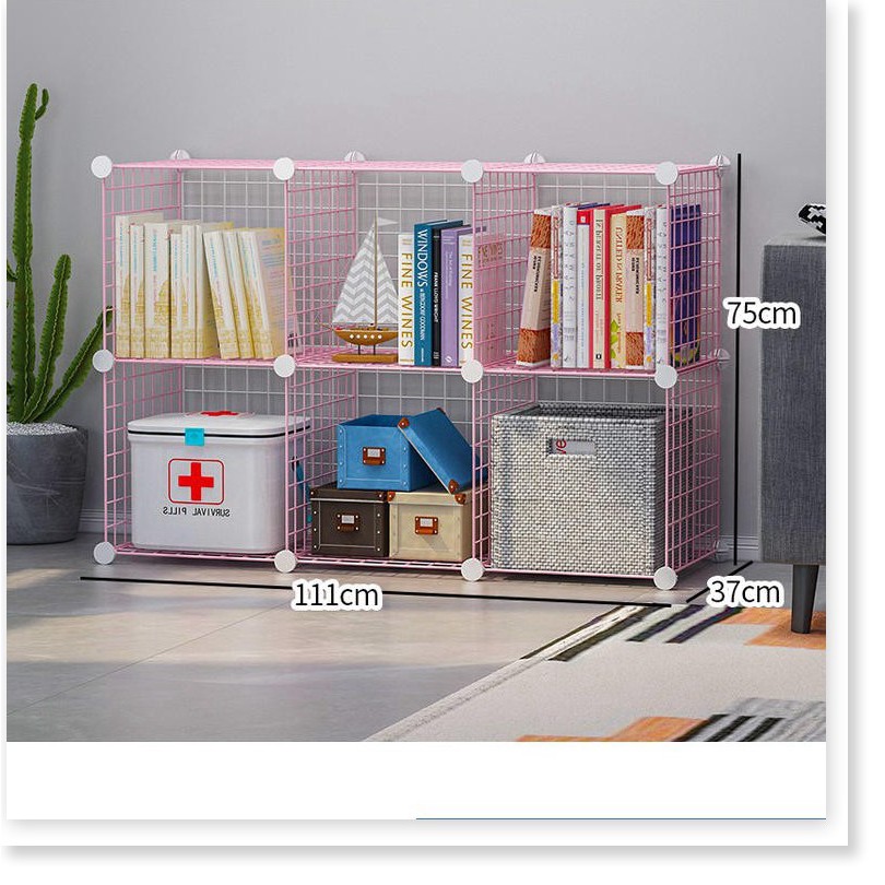 Lưới sắt thép lắp ghép đa năng 45x35 cm, tặng kèm 2 chốt cho mỗi tấm, chọn màu đen, hồng, trắng