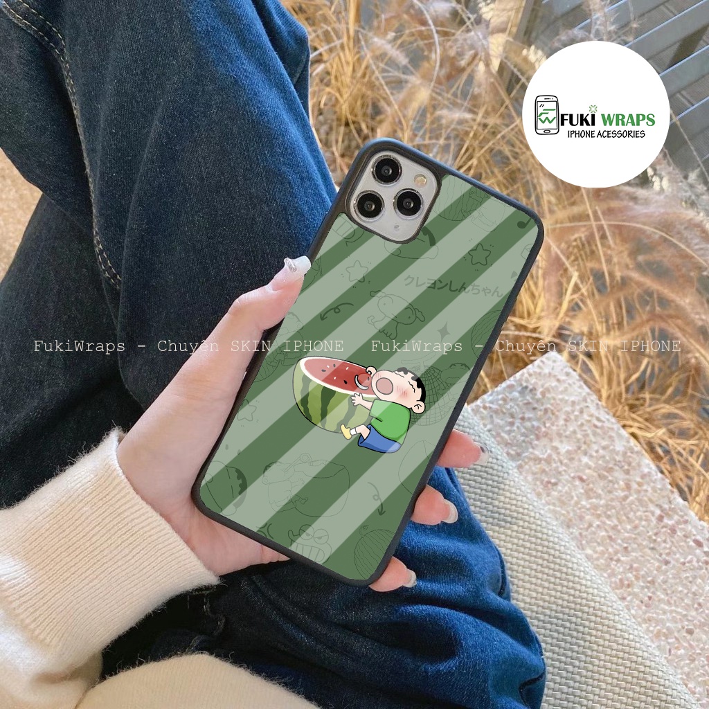 Ốp Lưng Nano Chống Vỡ Shinchan Dành Cho 13ProMax 12ProMax 11ProMax X XSMAX Fukishop