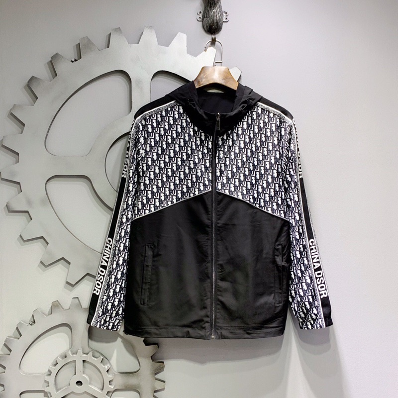 Áo khoác gió thời trang cho nam thương hiệu Dior CD cao cấp hoạ tiết chữ