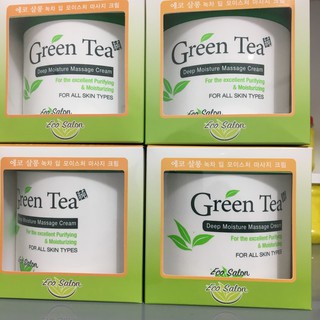 Kem Massage Trà Xanh GREEN TEA Hàn Quốc 450g Mát Xa Mặt Cho Da Dầu, Kem Matxa Cho Spa