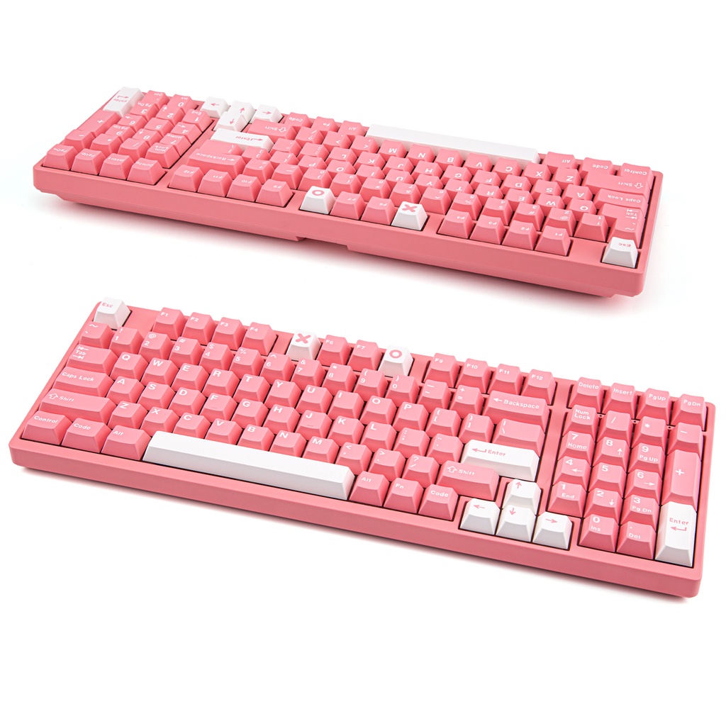 Aifei Cherry Profile PBT Keycaps Double Shot Injection 173 Phím Bộ bàn phím cơ cho Cherry MX Gateron Kailh Switch (Hoa đào）