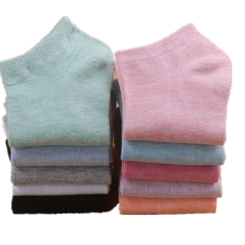 Vớ Nữ, Tất Nữ Pastel Cotton Trơn Cổ Ngắn Hàn Quốc Cực Xinh | BigBuy360 - bigbuy360.vn